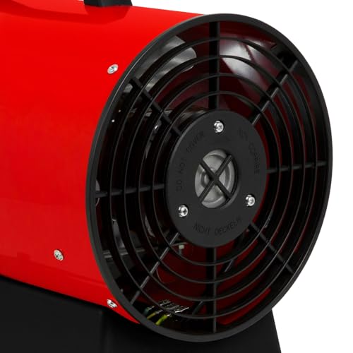 EBERTH Gasheizgebläse 15 kW Direkt, Heizkanone Gas, Luftdurchsatz 320 m³/h, Gasheizer mit Schlauch, Druckminderer, für Propan-/Butangasflasche, Gas Heizgebläse mit Überhitzungsschutz, Flammensicherung