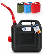 hünersdorff Kraftstoff-Kanister 812800 STANDARD 10l für Benzin, Diesel und andere Gefahrgüter, UN-Zulassung, made in Germany, TÜV-geprüfter Produktion, schwarz