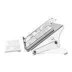 Dataflex Addit ErgoDoc® Dokumentenhalter - Verstellbar 400, Klarer Acryl, Dokumentenhalter auch geeignet für Bücher, Ordner bis A3, Verstellbar, Tragkraft 6kg, Ablagefläche für Tastatur