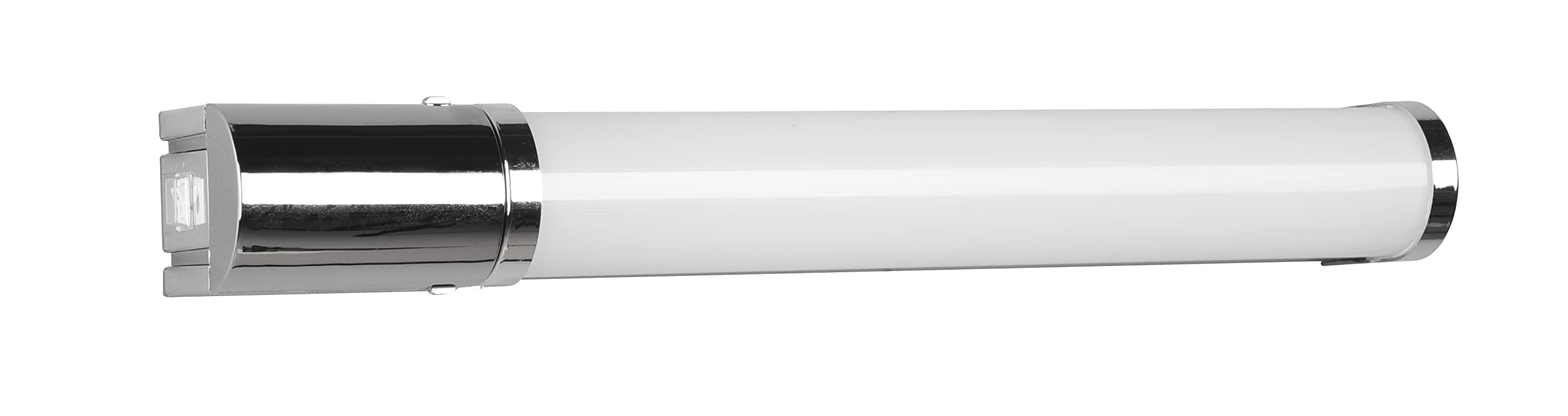 Trio Leuchten LED Bad Wandleuchte Piera 284074206, Kunststoff chromfarbig, inklusiv 8 Watt LED, Schalter, Steckdose, Chrom