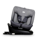 Kinderkraft I-GROW Kindersitz 0-36 kg, I-SIZE 40-150 cm, 360 grad drehbar, Kinderautositz mit Isofix station, FWF und RWF, Verstellbare Kopfstütze/Rückenlehne mit Liegeposition, Grau