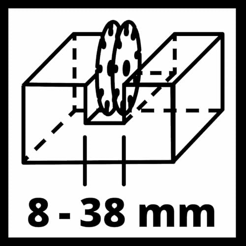 Einhell Mauernutfräse TE-MA 1700 (1.700 W, Schnittbreiteneinstellung bis 38 mm, Schnitttiefe bis 40 mm, Softstart, Überlastschutz, inkl. 4 Diamant-Trennscheiben)
