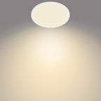 Philips LED Badezimmer Deckenleuchte Superslim (18 W), 3 Lichteinstellungen, warmweißes Licht, dimmen ohne Dimmer, IP44 Schutz, weiß, 30cm