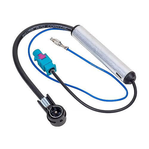 Audioproject A123 - Autoradio Einbau Set kompatibel für VW Golf V Touran Passat 3C Caddy Skoda Octavia Seat Radioblende Radioadapter 2 x Antennenadapter Fakra ISO DIN Fach