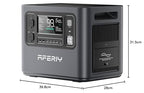 AFERIY 2400W Tragbare Powerstation, 2048Wh LiFePO4 Batterie, 1,7 Stunde Schnellladung, 13 Anschlüsse, Sinuswellen 230V, USV, Mobile Stromversorgung für Outdoors Camping, 7 Jahre Garantie