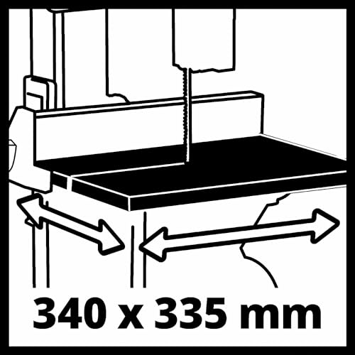 Einhell Bandsäge TC-SB 245 L (400W, Max. Sägebandgeschwindigkeit 726m/min, 245 Mm Durchlassbreite, Max. Schnitthöhe 101 Mm, Neigbarer Sägetisch, Parallel- Und Winkelanschlag, Absauganschluss)