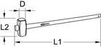 KS Tools 142.6401 Vorschlaghammer mit Fiberglasstiel, 4000g