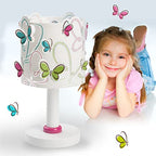 Dalber Kinder Tischlampe Nachttischlampe kinderzimmer Schmetterlinge Butterfly, 62141, E14