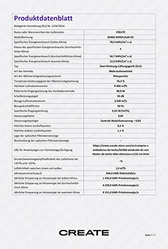 CREATE / WINDCALM M/Deckenventilator ABS Nickel Hellesholzflügel-Optik mit Fernbedienung / 40W, Leise, Ø132cm, Timer von 1 bis 4 Std., DC-Motor, Sommer-Winterbetrieb