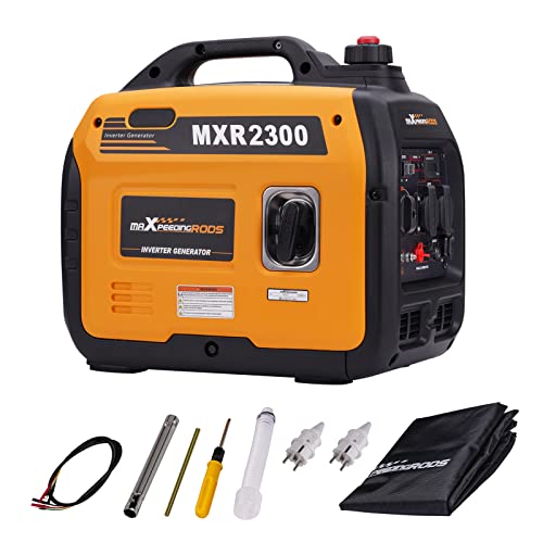 maXpeedingrods 2300W Inverter Stromerzeuger Superleise Tragbarer für Outdoor Camping Wohnmobil 4 Takt Leicht Notstromaggregat Benzin für Reise Garage, Wohnwagen mit USB und 230 V Steckdosen