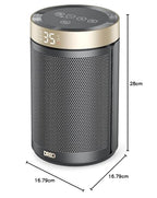 Dreo Energiesparender Heizlüfter, 34 dB Leiser 1500W Elektrischer PTC Keramik, Thermostat, Überhitzungs- & Kippschutz, 12 Std. Timer, Elektroheizung für Räume Schlafzimmer, Heater 316, Gold