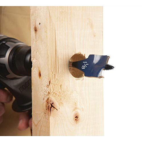 BOSCH Daredevil DSB5010 Standard Spaten-Bit-Set mit Vollkegelgewinde und Spurritze, Blau, 10-teilig