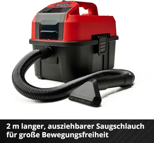 Einhell Akku-Nass-Trockensauger TE-VC 18/10 Li-Solo Power X-Change (18 V, 10 L Tank, inkl. 2 m-Schlauch, Fugen-/Bürstendüse + Polster-/Universaldüse, ohne Akku)