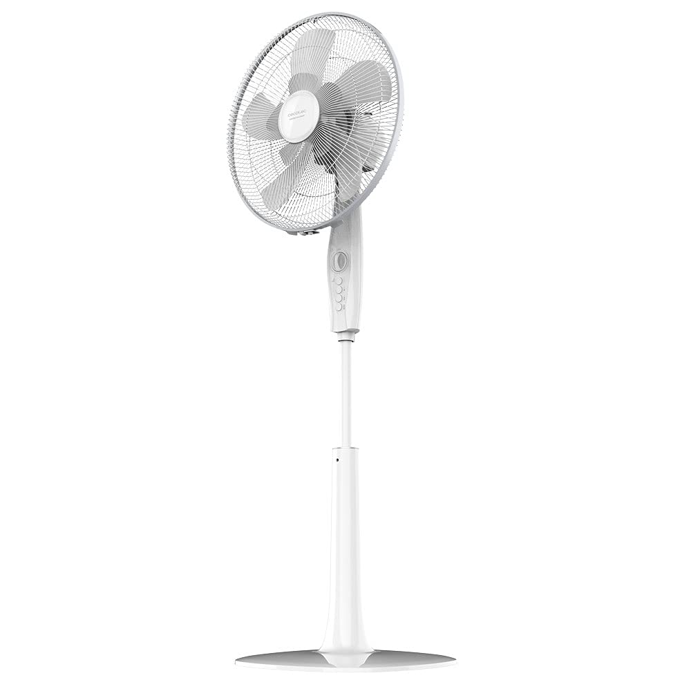 Cecotec Standventilator EnergySilence 1010 Extreme Flow. 16" mit 60 W und 3 Geschwindigkeiten, Timer, Oszillierend, leise, höhenverstellbar, 10 Flügel und maximale Sicherheit
