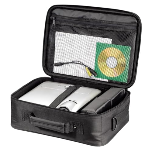 Hama Sportsline Beamertasche groß (Projektor Tasche Größe L, 27 x 39 x 15 cm für Acer, BenQ, Epson, LG, Optoma Beamer) Schwarz