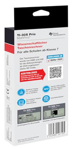 Texas TI-30X Prio MathPrint Wissenschaftlicher Schulrechner (IQB, Solar/Batterie) Grau