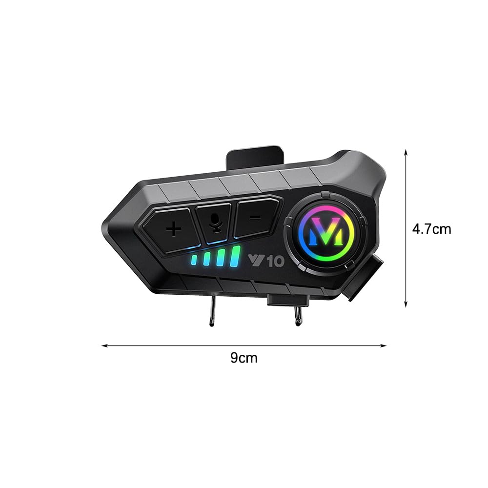 Tiardey Motorrad-Gegensprechanlage, Helm, Bluetooth-Headset, Sprachassistent, unterstützt doppelte Geräuschunterdrückung, High-Definition-Anrufe, gleichzeitiges Musikhören und Navigieren