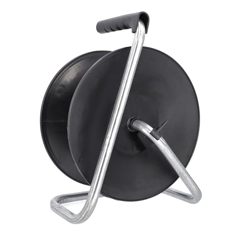 as - Schwabe Universal-Roller Leertrommel Ø285 mm mit Kabelhaspel, Feststellbremse, Fußgestell und ergonomischen Haltegriff, für diverse Kabellängen, 12121