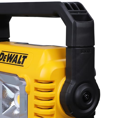 Dewalt LED Akku-Baustellenleuchte DCL077 (sehr hohe Lichtstärke von bis 2.000 Lumen, robuster Multi-Positionsgriff, IP54, mit Stativaufnahme 1/4" und 5/8", Lieferung ohne Akku und Ladegerät)