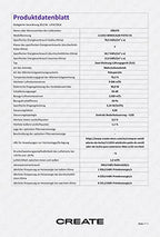 CREATE / WINDCALM M/Deckenventilator ABS mit Beleuchtung Schwarz mit Fernbedienung / 40W, Leise, Ø132cm, Timer von 1 bis 4 Std., DC-Motor, Sommer-Winterbetrieb