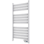 Cecotec Elektrischer Badheizkörper ReadyWarm 9000 Twin Towel White. 500 W, LED-Anzeige, 2 h Timer, Schutzart IP24, doppeltes Sicherheitssystem, Elegantes Design und Montageset, Weiß