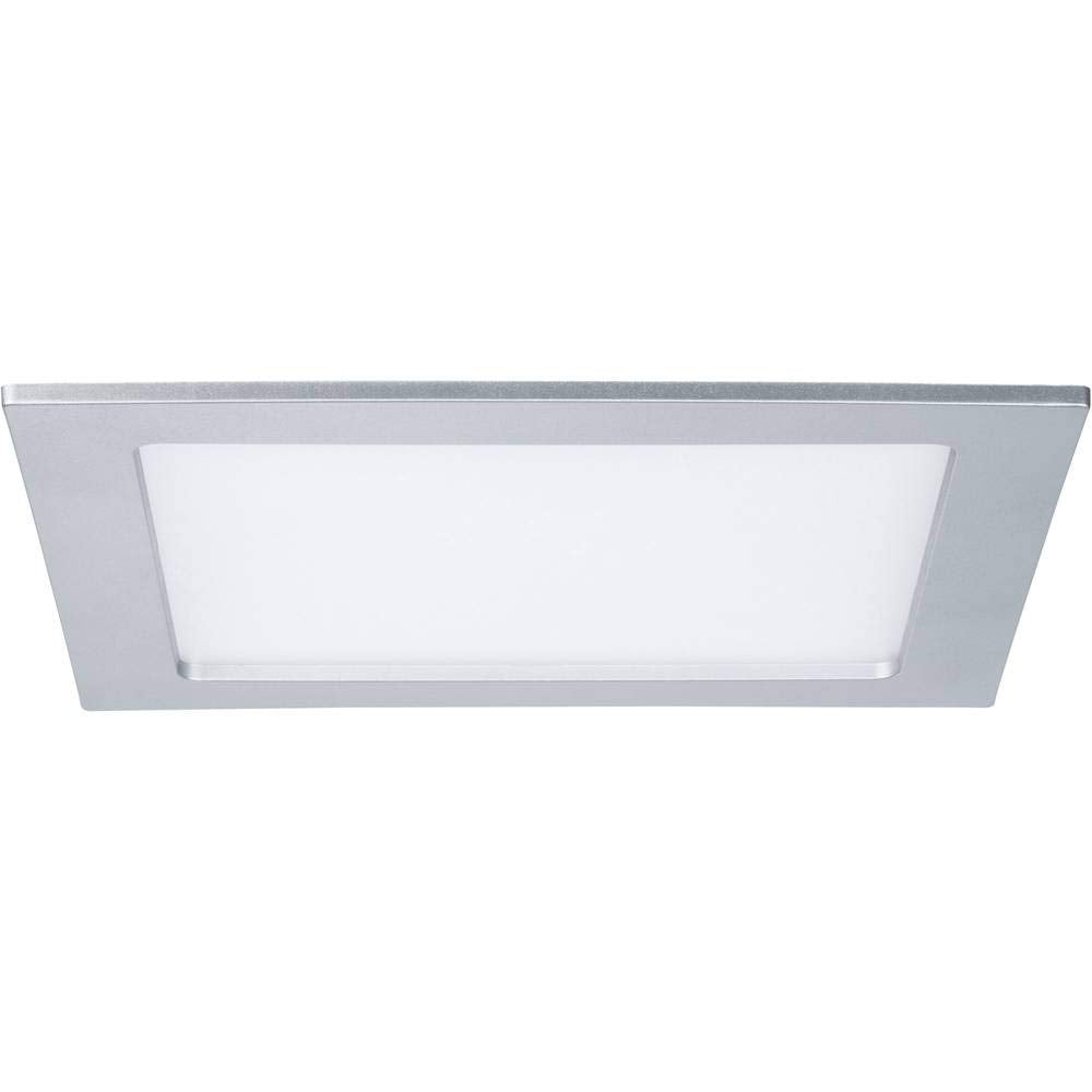 Paulmann Leuchten 92078 Einbaupanel LED eckig 18 W 4000 K, Plastik, chrom matt, 22 x 22 x 0.5 cm