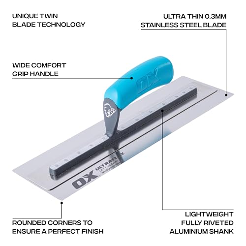 OX Pro UltraFlex Finishing Trowel 14in / 355 x 110 mm