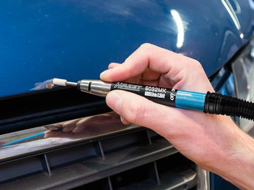 HAZET - Mini-Stabschleifer, gerade 9032MK | Hohe Standzeit dank Kevlar Lamellen | Schlauchlänge: 1500 mm| Kupplungsstecker: Nennweite 7,2