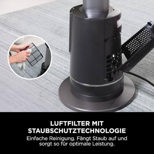 Shark TurboBlade Cool + Heat 2-in-1 Ventilator & Heizlüfter mit Thermo IQ, Fernbedienung & Oszillation | Flügelloser Turmventilator für Schnellheizung & Luftkühlung, Schwarz-Gold, TH200EU
