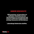 Sentry Safe CHW30220 Feuerfeste und wasserdichte Tresorbox mit Schlüsselschloss, Feuer- und Wassertruhe Safe für Wertsachen, Grau & Schwarz, 0,36 Kubikfuß, 7,6 x 16,5 x 14,8 Zoll