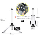 150W LED Turm Baustrahler mit Stativ, 15000 Lumen 360 Grad Strahler LED Arbeitsleuchte mit 2m Kabel, 4000K Warmweiß，Vormontage für Heimwerken, Werkstatt, Garage, Keller, Schuppen