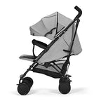 Kinderkraft Kinderwagen SIESTA, Leichte Reise Buggy, Verstellbare Rückenlehne, Liegeposition, Kleine Maße nach Zusammenklappen, Vergrößerbares Verdeck, Für ältere Kinder, bis 22 kg, Grau