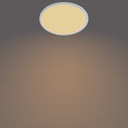 Philips LED Badezimmer Deckenleuchte Superslim (18 W), 3 Lichteinstellungen, warmweißes Licht, dimmen ohne Dimmer, IP44 Schutz, weiß, 30cm