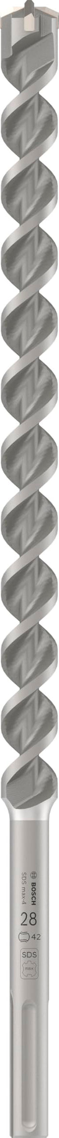 Bosch 1x PRO SDS max-4 Hammerbohrer (für Stahlbeton, Betonblockstein, Ø 28,00 mm, Professional Zubehör Bohrhammer)