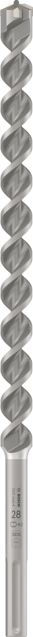 Bosch 1x PRO SDS max-4 Hammerbohrer (für Stahlbeton, Betonblockstein, Ø 28,00 mm, Professional Zubehör Bohrhammer)