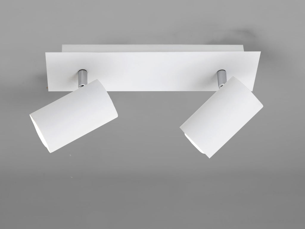 Trio Leuchten Balken in Metall weiß, Spotbalken 2-flammig, exklusiv 2xGU10, Länge: 30 cm 802400201