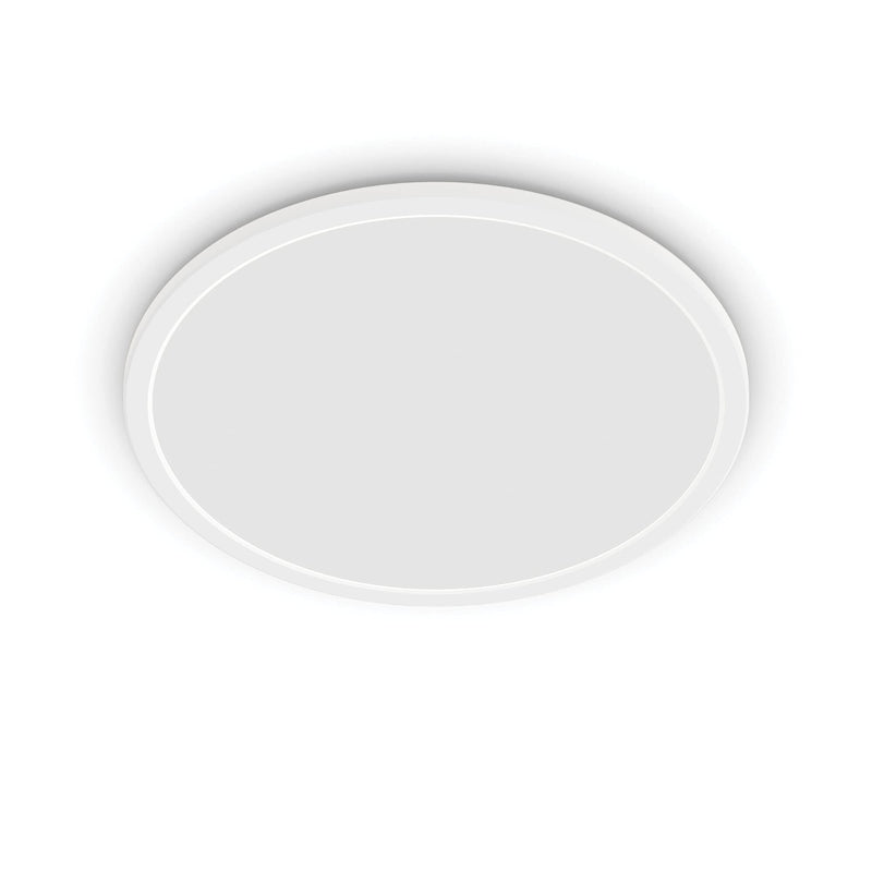 Philips LED Badezimmer Deckenleuchte Superslim (18 W), 3 Lichteinstellungen, warmweißes Licht, dimmen ohne Dimmer, IP44 Schutz, weiß, 30cm