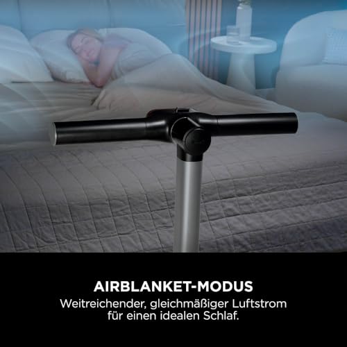 Shark TurboBlade Cool + Heat 2-in-1 Ventilator & Heizlüfter mit Thermo IQ, Fernbedienung & Oszillation | Flügelloser Turmventilator für Schnellheizung & Luftkühlung, Schwarz-Gold, TH200EU