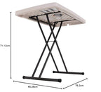 LIFETIME 28240 Verstellbarer Klapptisch für Laptop, TV-Fach, 30 Zoll (76,2 cm), mandelfarben