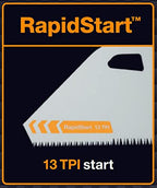 Fiskars Pro Handsäge für Holz, Laminat und PVC, Sägeblattlänge: 50 cm, 9 TPI, Schwarz/Orange, PowerTooth, 1062919