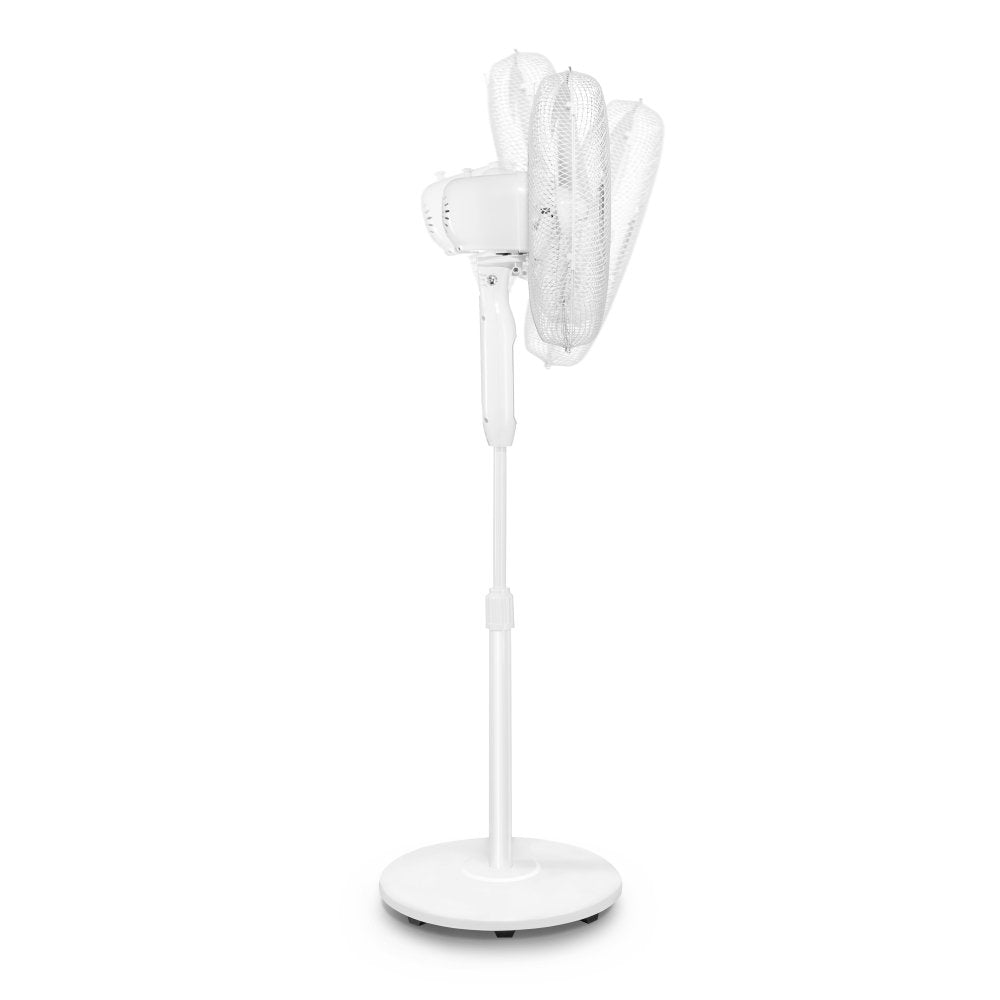 TROTEC Standventilator TVE 25 S, geräuscharmer Ventilator, 40 Watt, 3 Gebläsestufen, 80°-Oszillation, stufenlos höhenverstellbar bis 130 cm, Timer-Funktion, Fernbedienung