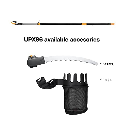 Fiskars Bypass Teleskop-Schneidgiraffe für frische Äste und Zweige, Antihaftbeschichtet, Stahlklinge/Aluminiumstiel, Länge 2,4 – 4 m, Schwarz/Orange, UPX86, 1023624