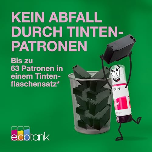 Epson EcoTank ET-4856 A4-Multifunktions-Wi-Fi-Tintentankdrucker, mit einem im Lieferumfang enthaltenen Vorrat an Tinten bis zu 3 Jahren