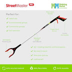 The Helping Hand Company Streetmaster PRO Schwerlast-Abfallsammler 85 cm Langer Müllsammler für Erwachsene Mehrzweck-Greifer mit drehbarem Kopf, leicht zu greifen, Leichter Greifer für Müll