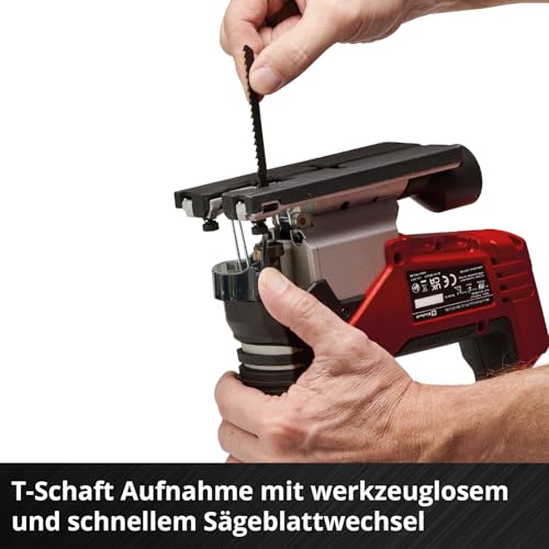 Einhell Professional Akku-Stichsäge TP-JS 18/135 Li BL Power X-Change (18 V, 135 mm Schnitttiefe in Holz, 26 mm Hubhöhe, Brushless, inkl. Sägeblatt, ohne Akku und Ladegerät)