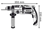 Bosch Professional Schlagbohrmaschine GSB 21-2 RCT (Bohr-Ø in Beton: 13-22 mm, 1300 Watt, inkl. Schnellspannbohrfutter 13mm, Tiefenanschlag 210mm, Zusatzhandgriff, Handwerkoffer)