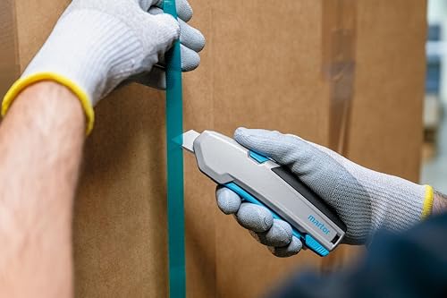 MARTOR Sicherheitsmesser mit Klingeneinzug, SECUPRO 625, Profi Cuttermesser, Aluminium, Rechts- & Linkshänder, Logistik