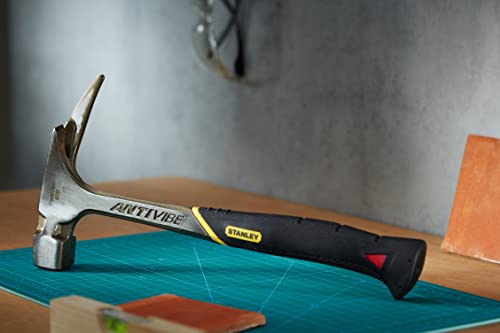STANLEY FatMax Latthammer mit Dämpfung Antivibe (600 g Kopfgewicht, 340 mm Länge, ergonomischer DynaGrip-Griff, vibrationsgedämpft, mit magnetischem Nagelhalter) 1-51-937