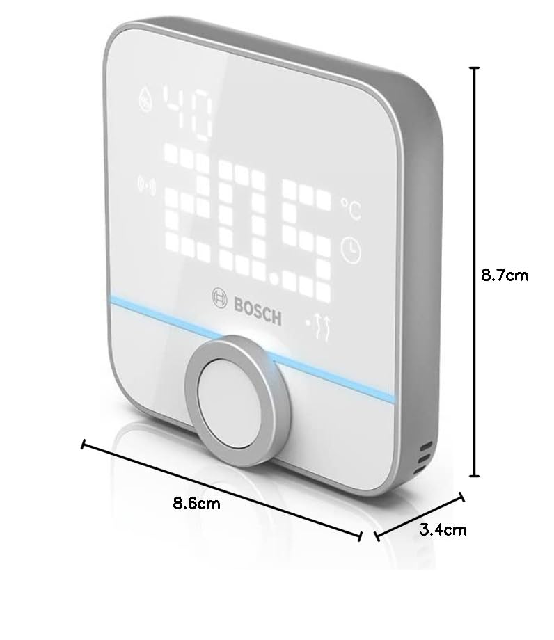 Bosch Smart Home Raumthermostat II für kabelgebundener Heizsysteme, 230 V, kompatibel mit Google Assistant und Alexa