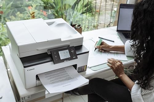 Canon MAXIFY GX2050 Tintenstrahldrucker 4-in-1 Multifunktionsgerät DIN A4 (Drucker, Scanner, Kopierer, Fax, ADF, 600x1200 DPI, WLAN, USB, 15/10 ISO-Seiten/Min., Duplexdruck, 250 Blatt Kassette) weiß